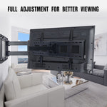 Sliding TV Wall Mount for TV Centering Full Motion TV Mount Bracket Swivel Extends to 25 in,Fits 37-95 Inch Flat Curved TVs Fits 16-24" Studs,Holds 165 lbs,Max VESA 800x400mm HY9410