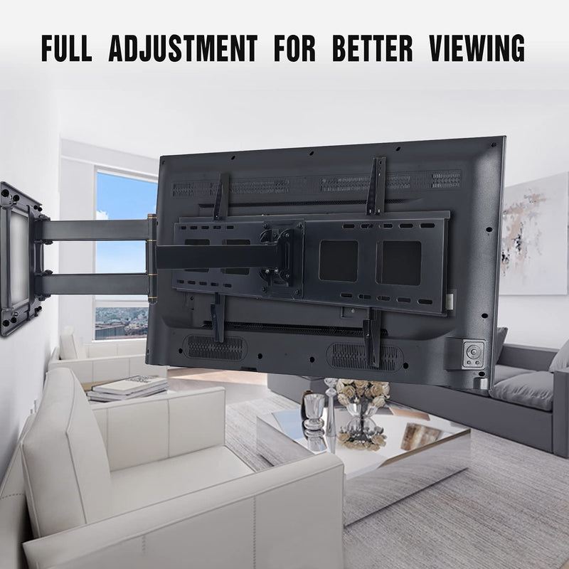 Sliding TV Wall Mount for TV Centering Full Motion TV Mount Bracket Swivel Extends to 25 in,Fits 37-95 Inch Flat Curved TVs Fits 16-24" Studs,Holds 165 lbs,Max VESA 800x400mm HY9410