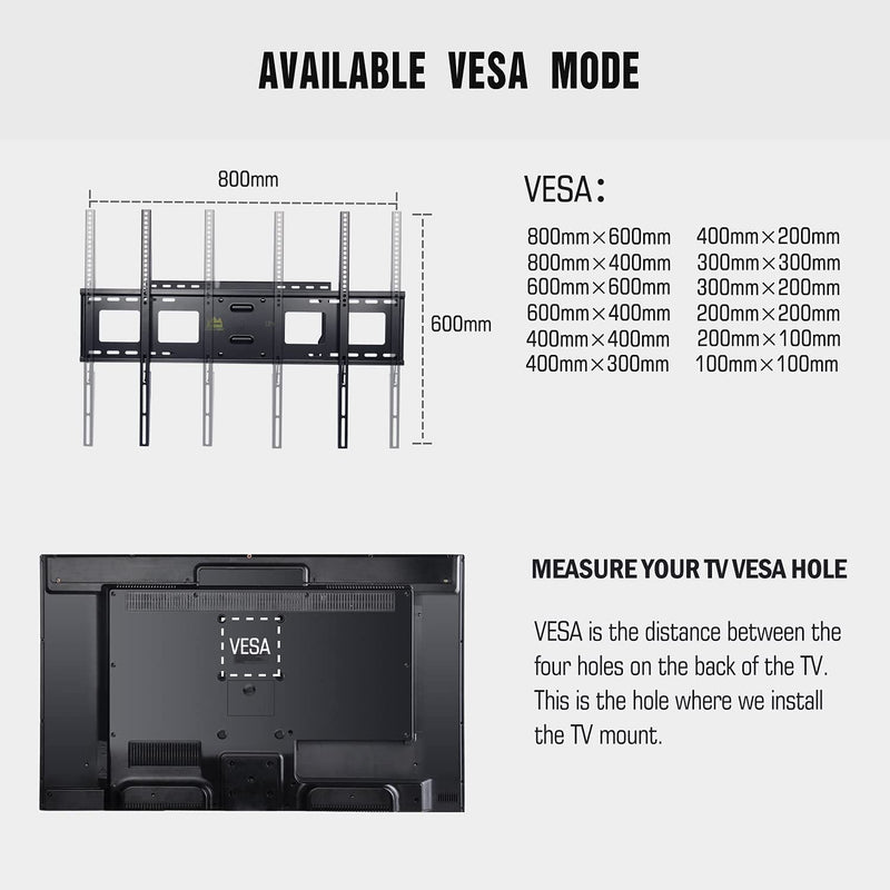 TV Wall Mount with Sliding Design for 37-100 Inch TVs, Easy for TV Centering on Wall,Full Motion TV Mount Bracket,Swivel Extends to 25" -Fit 16"~ 24" Studs, Max VESA 800x600mm-HY9411-B