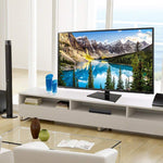 Universal TV Stand Base Table Top TV Stand for 26 to 55 Inch TVs -Height Adjustable TV Mount Stand with Tempered Glass Base & Wire Management, Holds up to 88lbs, VESA 400x400mm(Max)