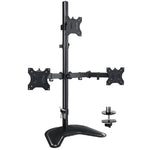 Triple Monitor Stand Mount -Free Standing Fully Adjustable Monitor Desk Mount Full Motion with Grommet Base - Fits 3 LCD LED OLED Screens 13-30 Inches, Each Arm Holds up to 22lbs