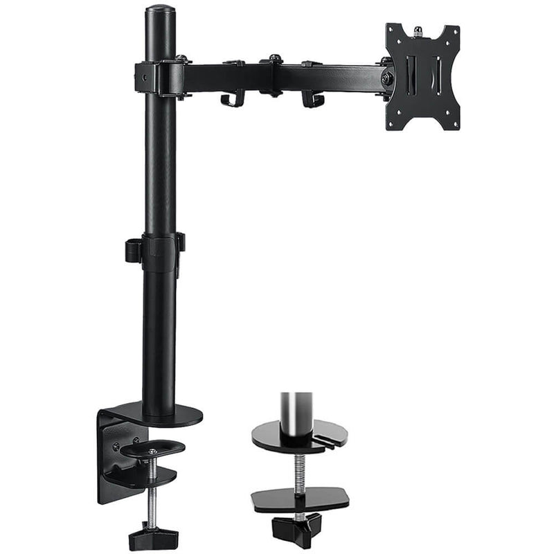 Single Monitor Arm Stand Desk Mount Fully Adjustable Stand fits 13 to 32 inch Screens,Adjustable Height,Tilt, Swivel, Rotation,22 lbs Weight Capacity VESA 75,100