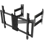 Corner TV Wall Mount Full Motion TV Corner Mount Bracket Fits 32"-65" TVs- Holds 110 lbs Max VESA 600x400 W/Tilt, Swivel and Level-HY9395-B