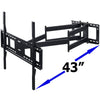 TV Mount,Dual Articulating 43 inch Long Arm Full Motion TV Wall Mount,Fits 50-100 Inch TV, VESA800x600mm & 8ft HDMI HY9402-B