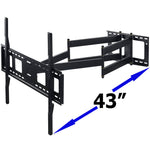 TV Mount,Dual Articulating 43 inch Long Arm Full Motion TV Wall Mount,Fits 50-100 Inch TV, VESA800x600mm & 8ft HDMI HY9402-B