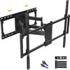 Sliding TV Wall Mount for TV Centering Dual Articulating Full Motion TV Mount - Fits 37-100 Inch Flat Curved TVs Fits 16-24" Studs,Holds 165 lbs,Max VESA 800x600mm-HY9408-B