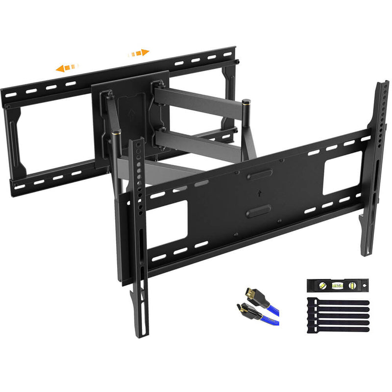 TV Wall Mount with Sliding Design for 32-80 Inch TVs, Easy for TV Centering on Wall,Full Motion TV Mount Bracket Swivel Extends to 25"-Fit 16"~ 24" Studs, Max VESA 600x400mm