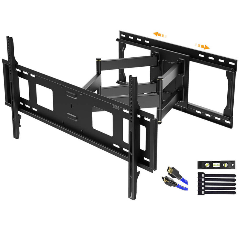 Sliding TV Wall Mount for TV Centering Full Motion TV Mount Bracket Swivel Extends to 25 in,Fits 37-95 Inch Flat Curved TVs Fits 16-24" Studs,Holds 165 lbs,Max VESA 800x400mm HY9410