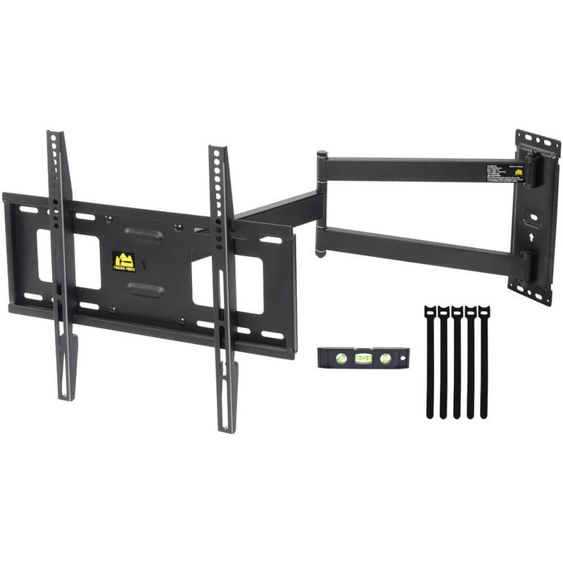 Corner TV Wall Mount Long Arm TV Mount for 23"-60" TVs-Easy to Install Single Stud Design- 33" of Smooth Extension Plus Swivel,Tilt,Holds 99lbs,Universal Bracket Max VESA 400X400mm,HY9414