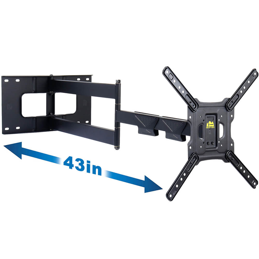 Full Motion TV Mount with 43" Articulating Arm,Fits 22 to 55 Inch Flat/Curve TVs & Monitors
