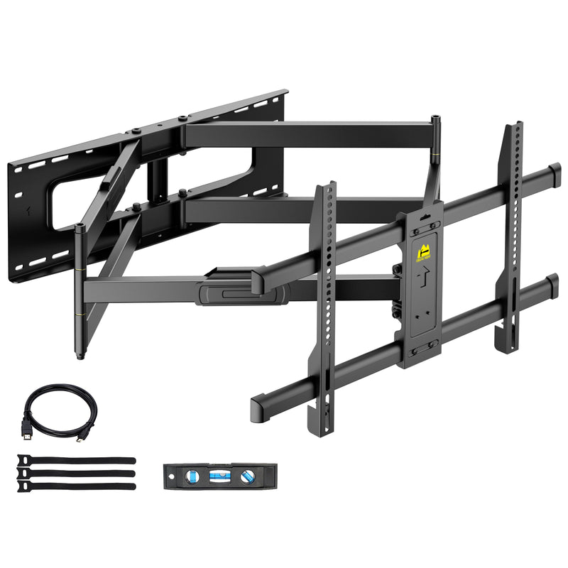 TV Wall Mount with 43" Long Arm for Most 37-90inch TVs,Full Motion TV Mount with Dual Articulating Arms,Tilt Swivel TV Bracket Holds 154lbs,Fit 16-24" Wood Studs Max VESA600x400MM by FORGING MOUNT-HY9421-B